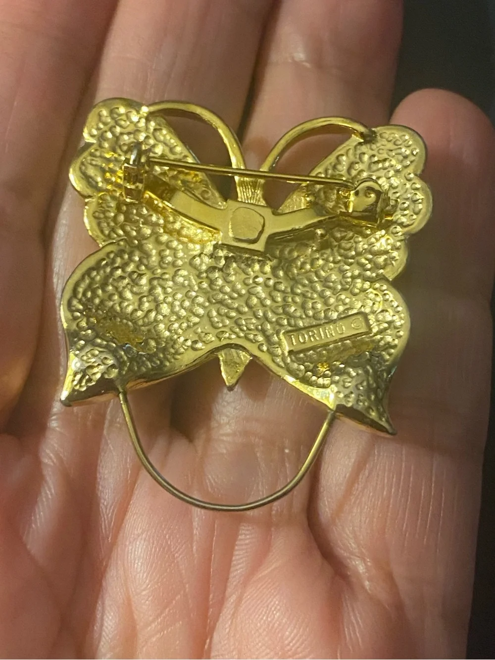 Lot of 2 Vintage Butterfly Brooch Gold Tone Torino & Silver Tone Sarah Coventry